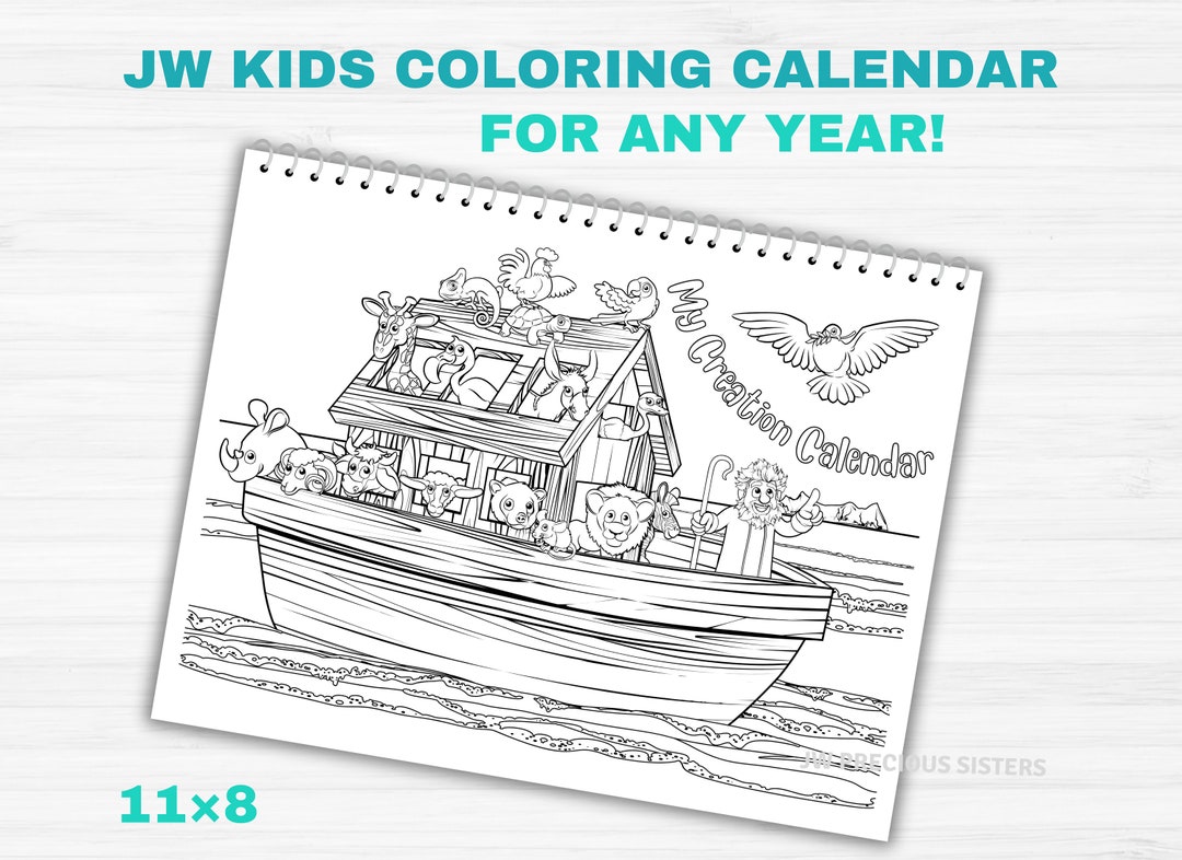 JW Kids Calendar Creation Coloring Perpetual Calendar Fill in for Any ...