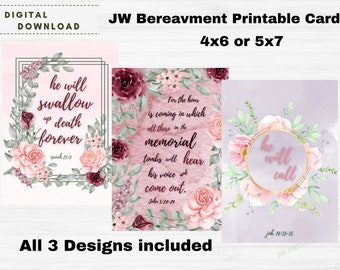 JW Bereavement Sympathy Printable Card