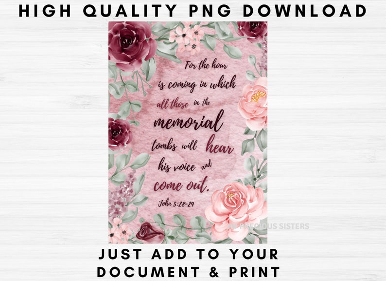 JW Bereavement Sympathy Printable Card - Etsy