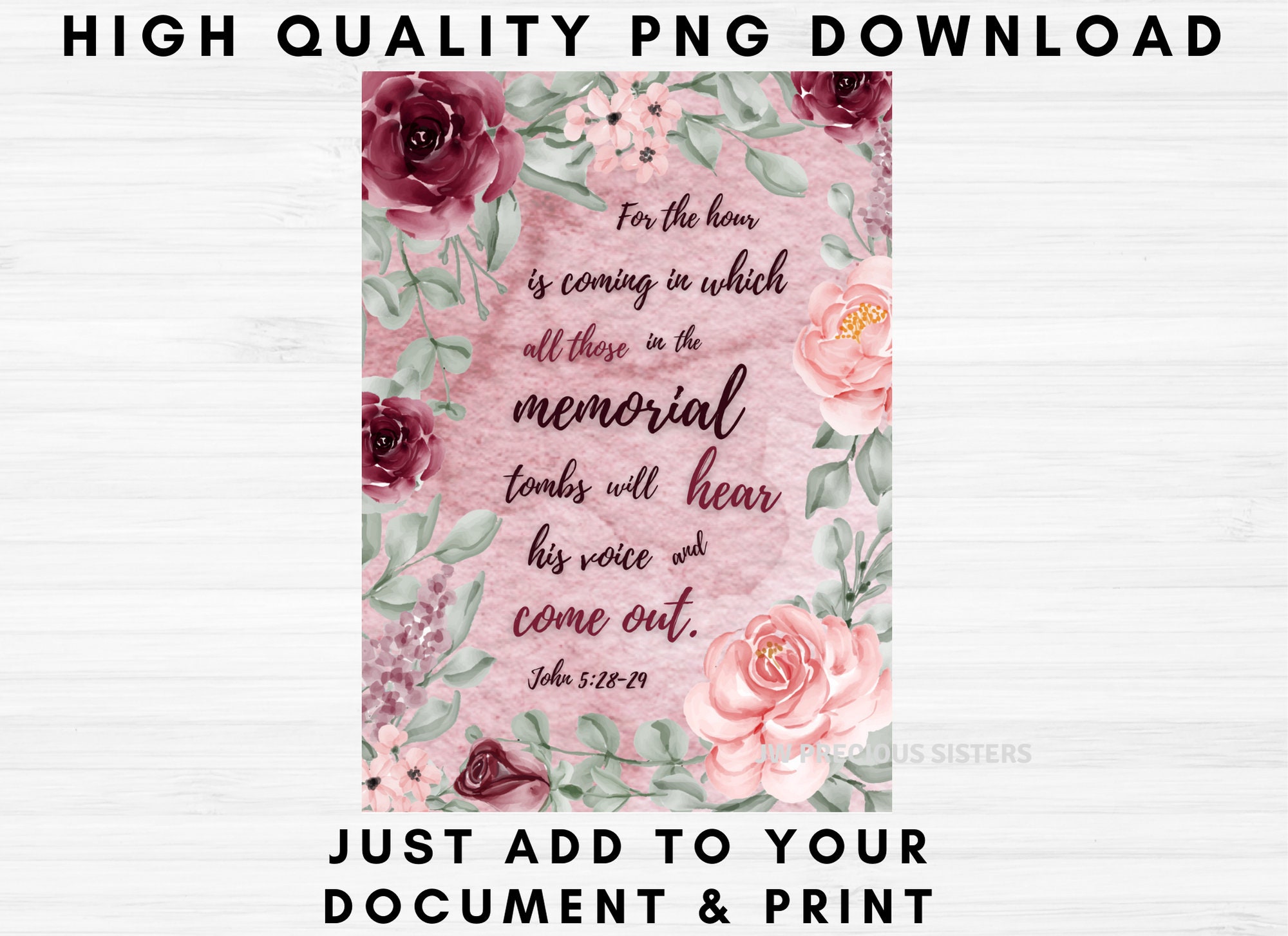 JW Bereavement Sympathy Printable Card - Etsy