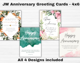 JW Wedding Anniversary Greeting Card