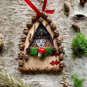 Fairy Witch Ornament: October Mushroom
