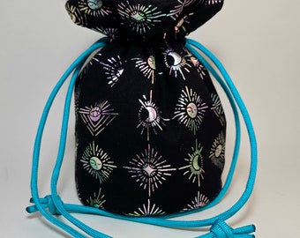 Bolsa de dados con cordón de bruja metálica: bolsa de colección de Halloween