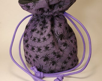 Bolsa de dados de araña de Halloween: bolsa con cordón para coleccionables