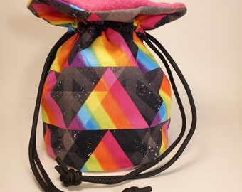 Bolsa de dados triangular arcoíris: bolsa de colección benéfica Pride