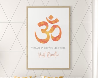 Om Wand Kunst Druck: spirituelle Meditation Dekor (Digitaler Download)