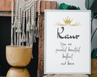 Kaur Prinzessin Illustration: Sikh Geschenk (Digitaler Download)