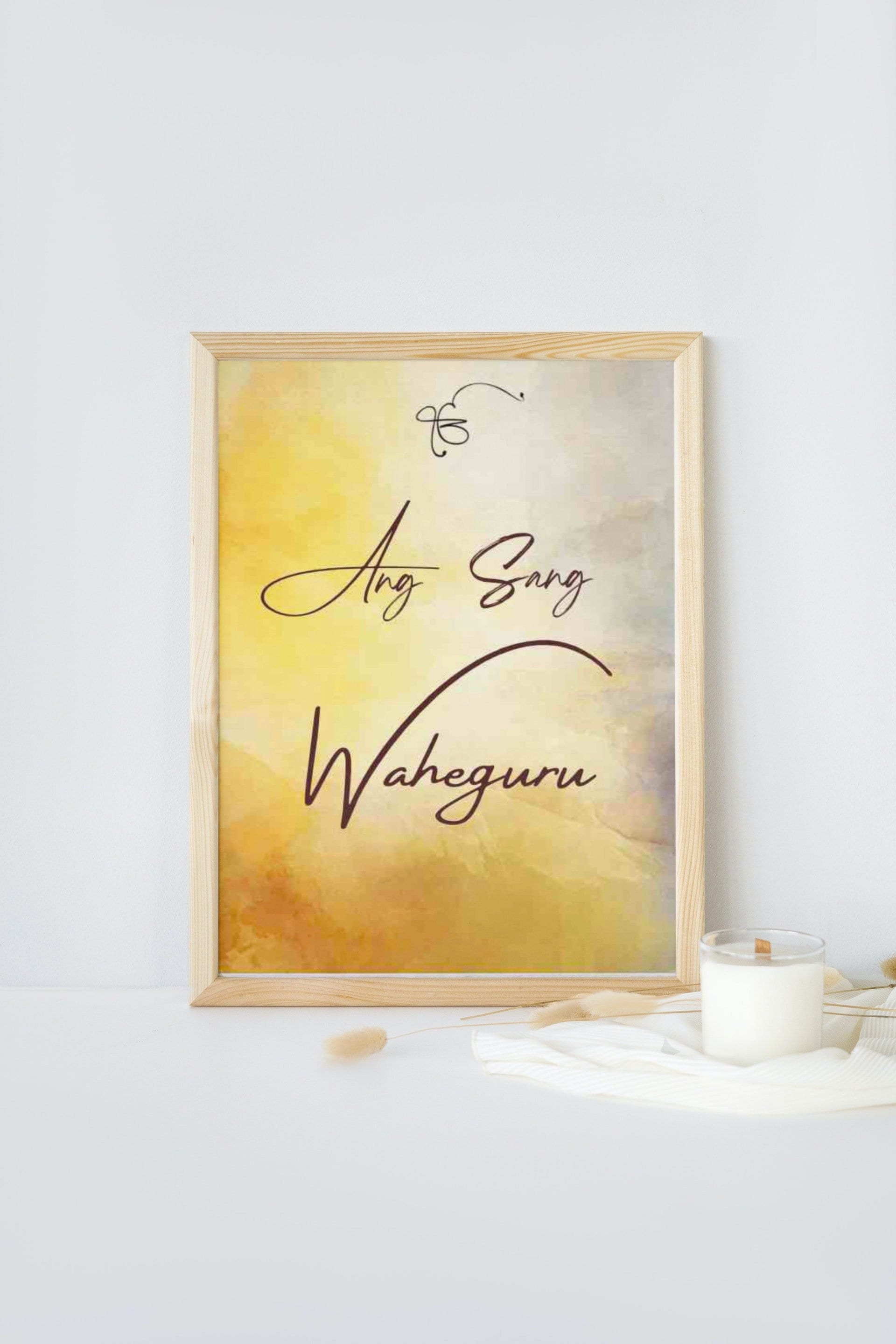 Ang Sang Waheguru Sikh Wall Art: Punjabi Home Decor (Digital Download)