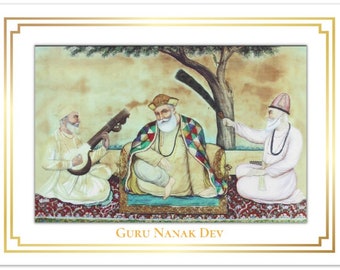 Guru Nanak Dev Poster: Sikhismus Kunst, Göttliche Inspiration (Digitaler Download)