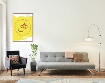 Om Namah Shivaye | Hinduistische Wandkunst | Mandala Moderne indische Wohnkultur | Sofortiger digitaler Download