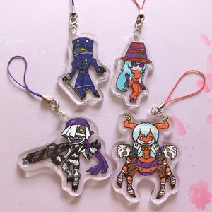 Spider and Mummy Monster Acrylic Charms