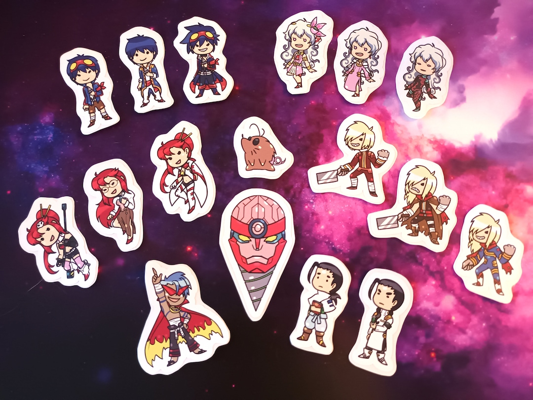Gurren Lagann Vinyl Stickers Etsy