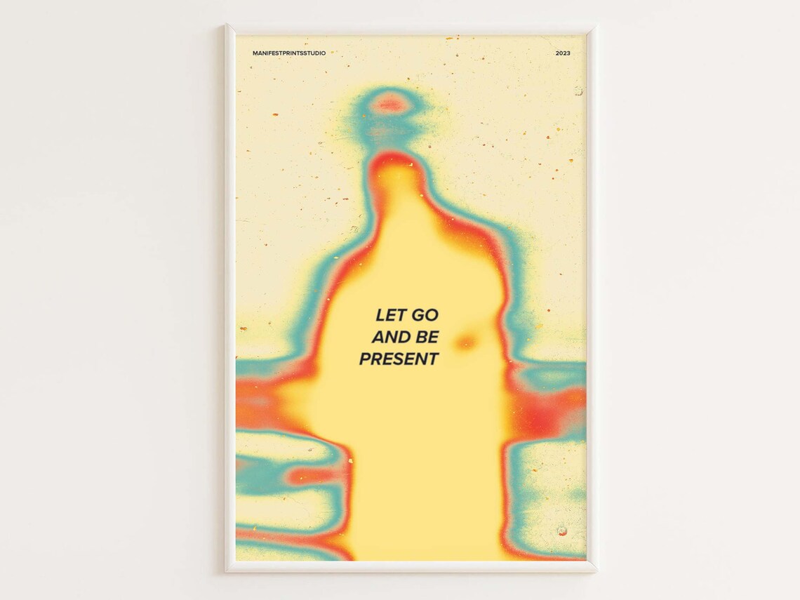 Manifest Printable Quote Poster Gradient Print Aura Poster - Etsy
