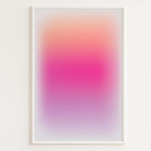 Aura Poster, Gradient Wall Art, Spiritual Print, Abstract Color Gradient Home Decor, Positive Affirmation, Aura energy, DIGITAL DOWNLOAD