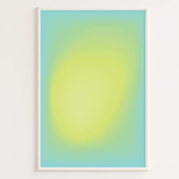 Aura Poster, Gradient Wall Art, Spiritual Print, Abstract Color Gradient Home Decor, Positive Affirmation, Aura energy, DIGITAL DOWNLOAD