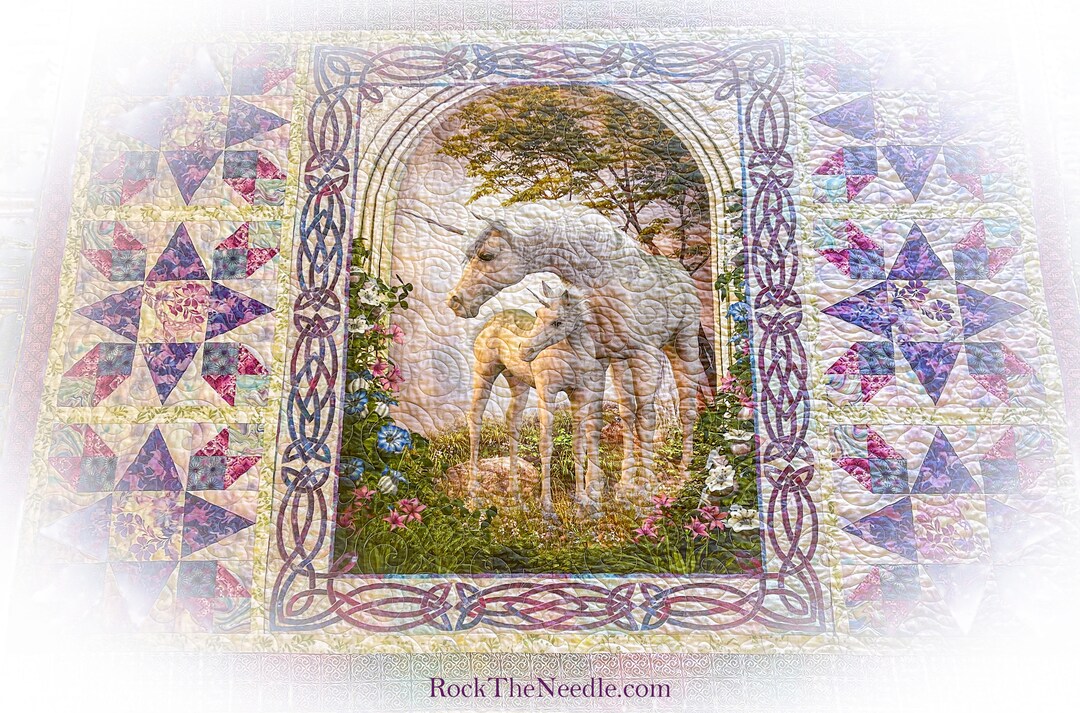Unicorn Quilt Kit in the Beginning Fabrics Etsy