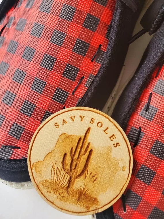 Buffalo Plaid Christmas Holidays Red and Black Custom Hey Dude Shoes Hey Dudes