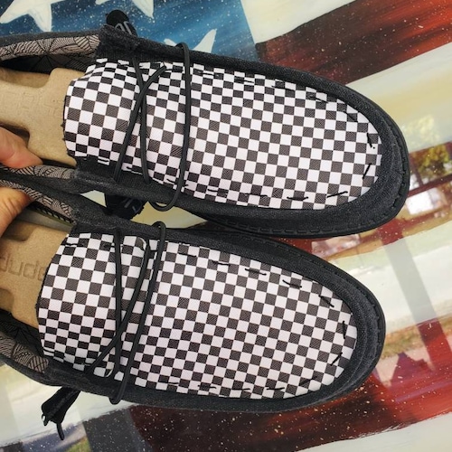 Racing Checkered Flag Dudes Custom Dude Shoes FREE SHIP - Etsy