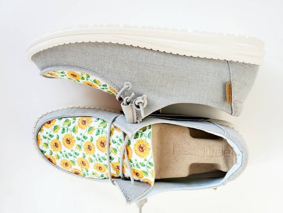 Sunflowers Sun Flowers Summer Custom Hey Dude Shoes Dudes