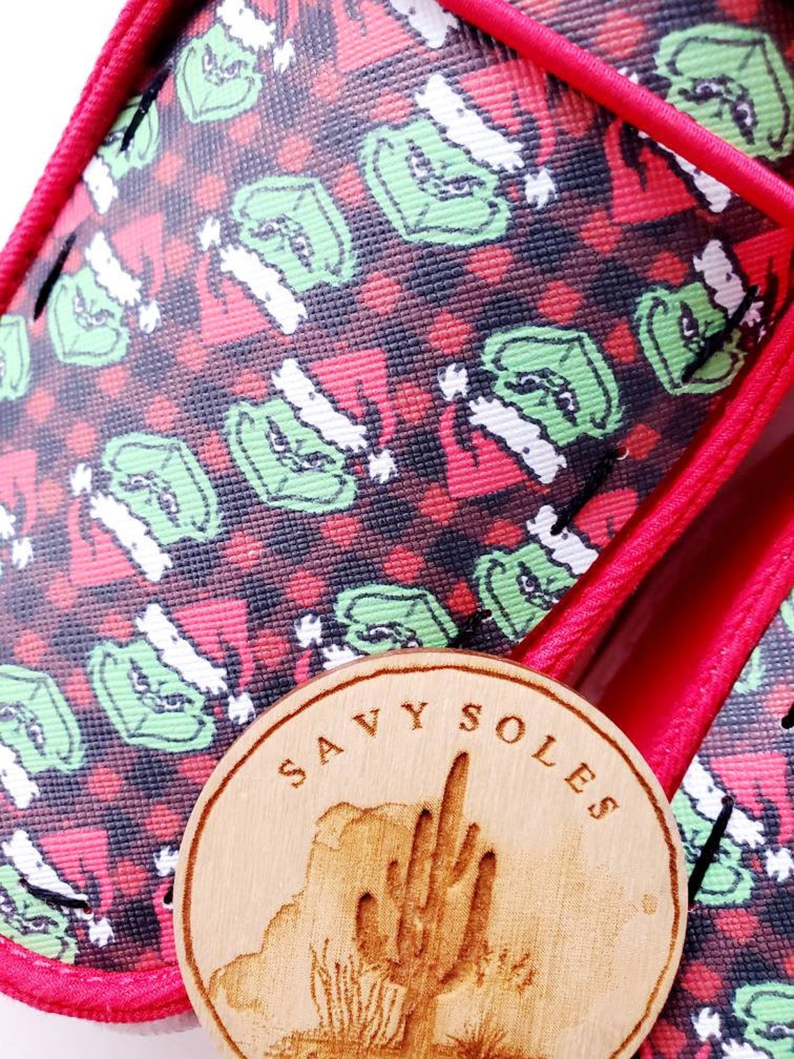 The Mean Green One Christmas Plaid Custom Hey Dudes Shoes Dude Etsy