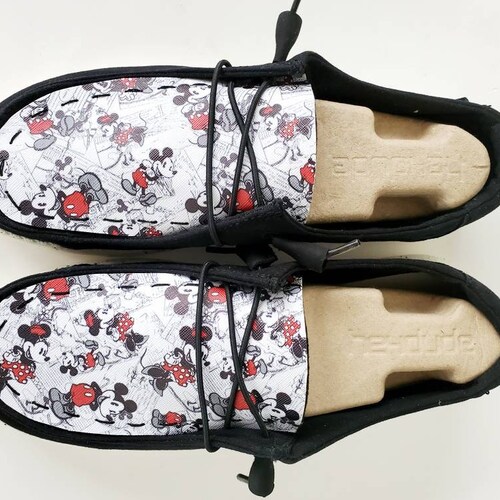 Vintage mouse Custom Hey dude shoes Dudes FREE shops SHIP ears magic