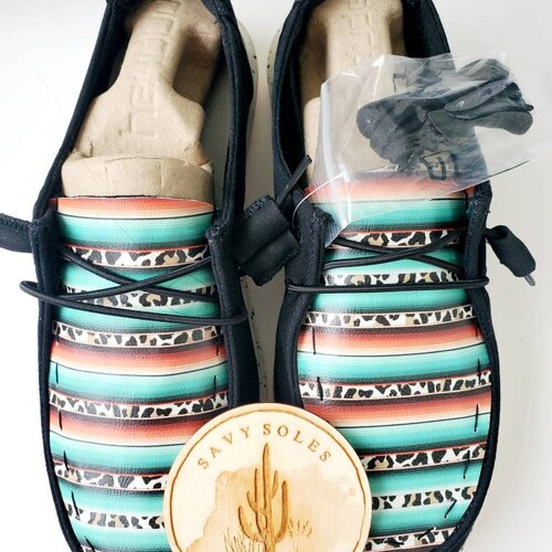 Serape cheetah leopard hey dudes Custom 