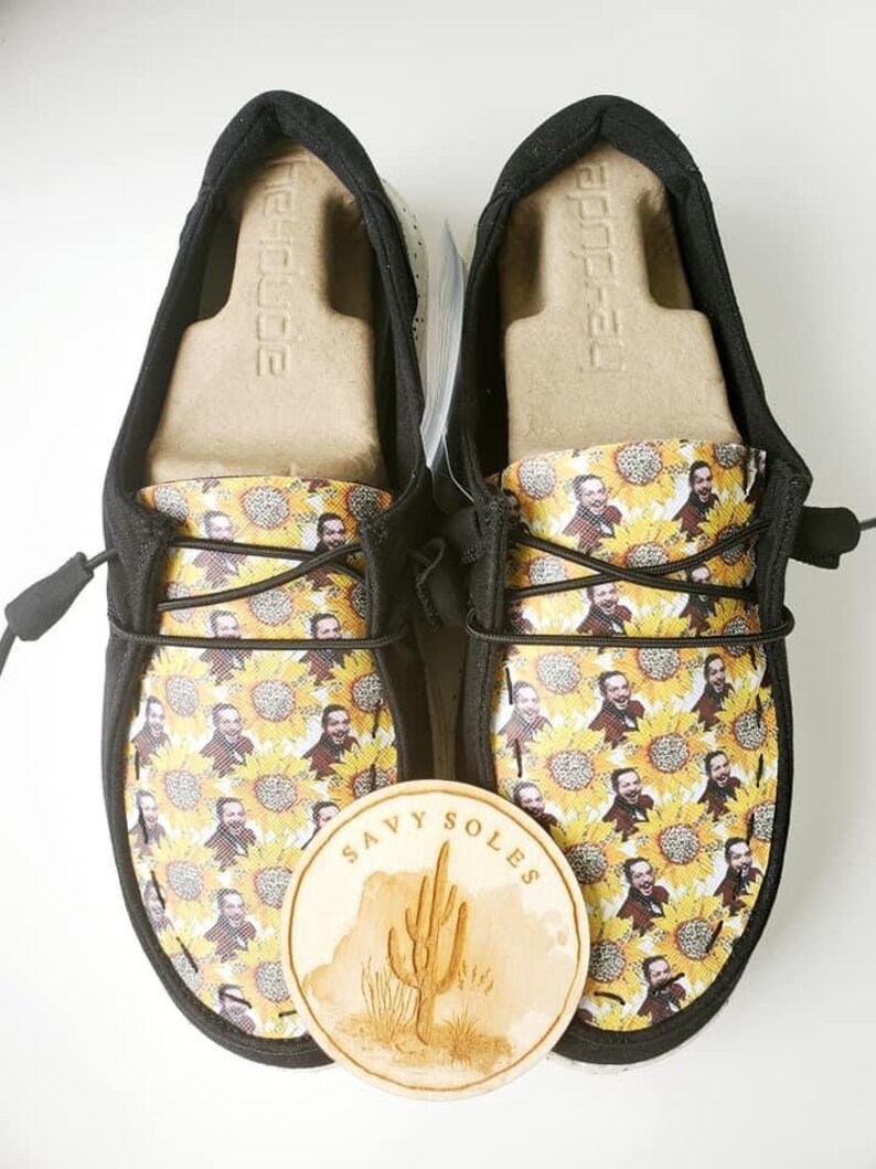 POST SUNFLOWER custom hey dude shoes 
