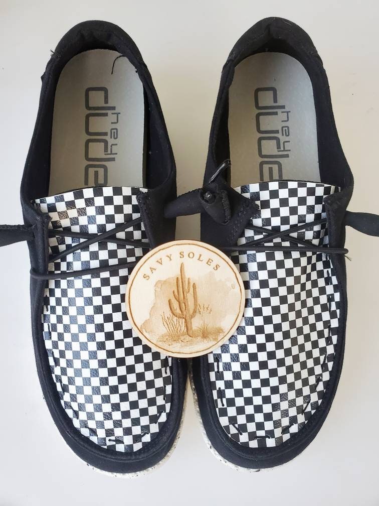 hey dude checkered flag shoes