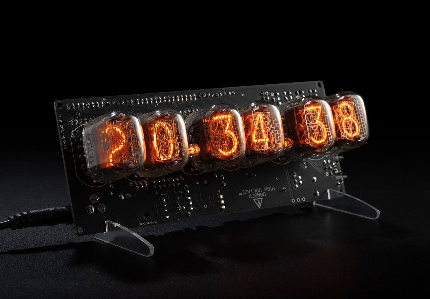 IN-12 Nixie Tube Clock. Assembled. With Tubes.