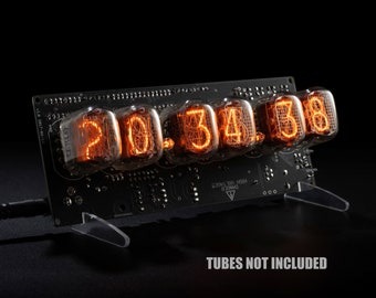 thumbnail image 2 of IN-17 Nixie Tube Clock DIY Kit – No Tubes Included – Alarm Clock, Made In Lithuania 2 of 5