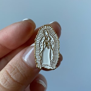 Our Lady of Guadalupe Enamel Pin | Virgen de Guadalupe Pin | Virgin Mary | Catholic | Gold Enamel Pin | 1" inch | Enamel Pin