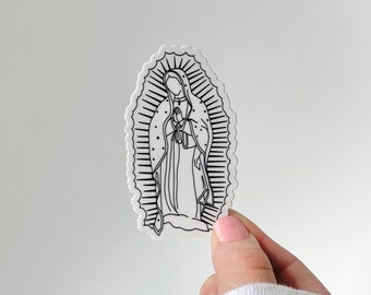 La Virgen de Guadalupe Sticker. Our lady of Guadalupe sticker