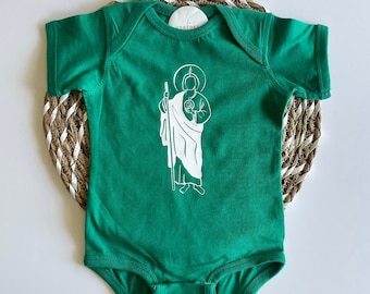 San Judas Tadeo Baby bodysuit | Saint Jude | St. Jude | Jude the Apostle | Judas Thaddeus | Para Bebé | Mameluco de San Juditas
