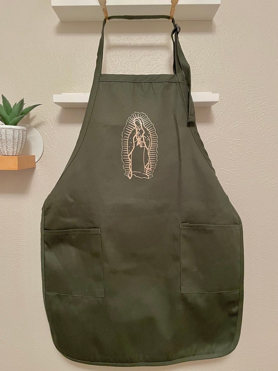 Our Lady of Guadalupe Apron. Virgen de Guadalupe Mandil. Delantal Catolico. Catholic Apron.