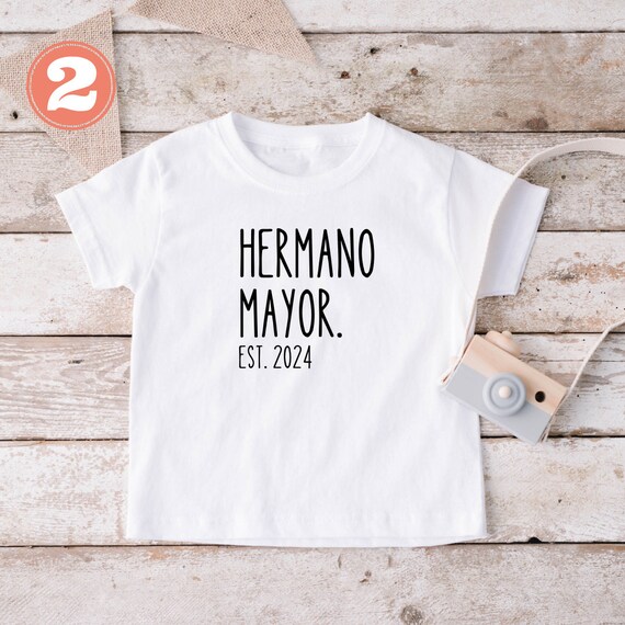 Camiseta Hermano Mayor Big Bro en espanol Anuncio de embarazo Anuncio de embarazo en espanol Body de bebe Bebe en Camino Etsy Mexico