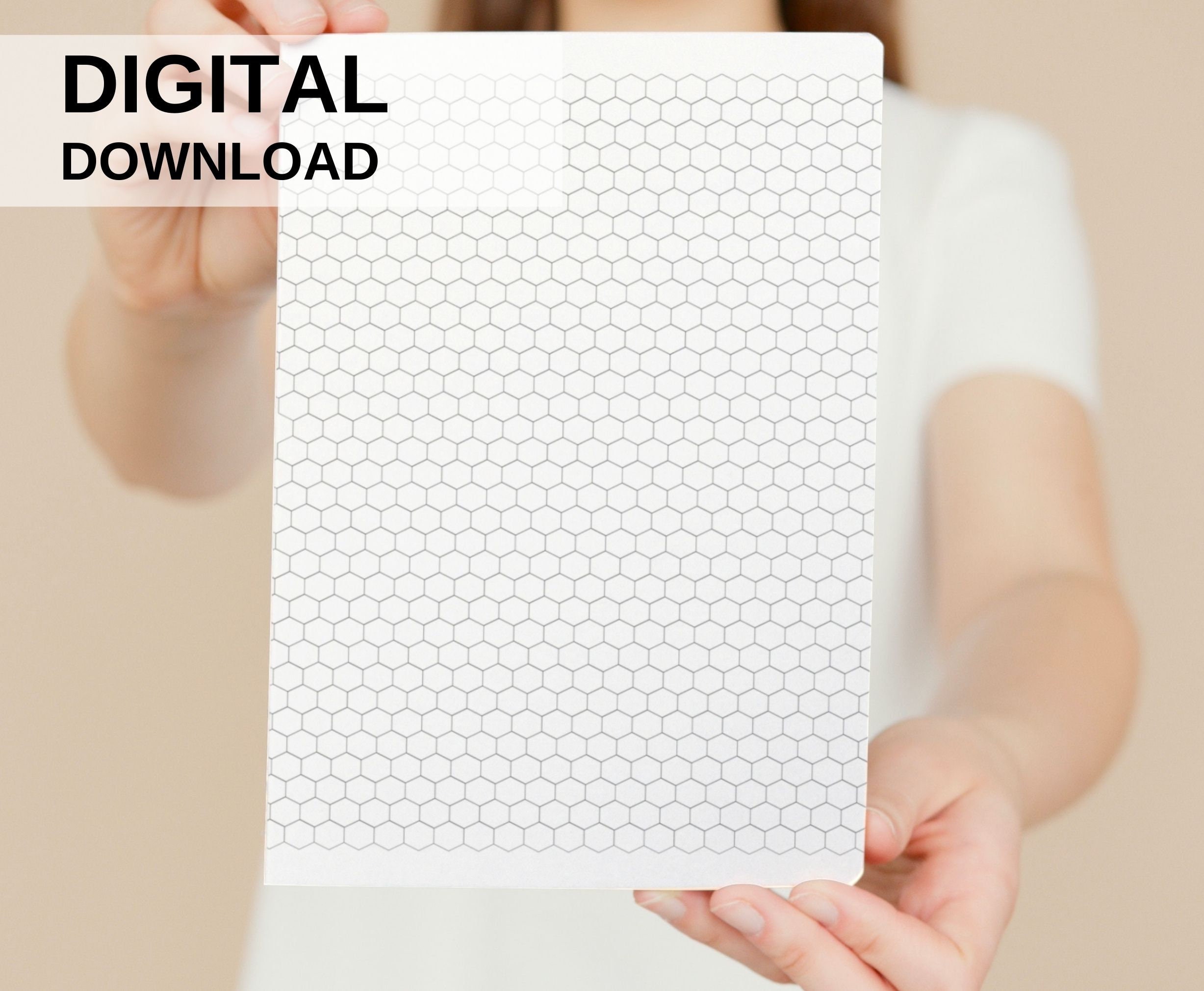 printable graph paper dot grid paper hexagon paper pdf etsy