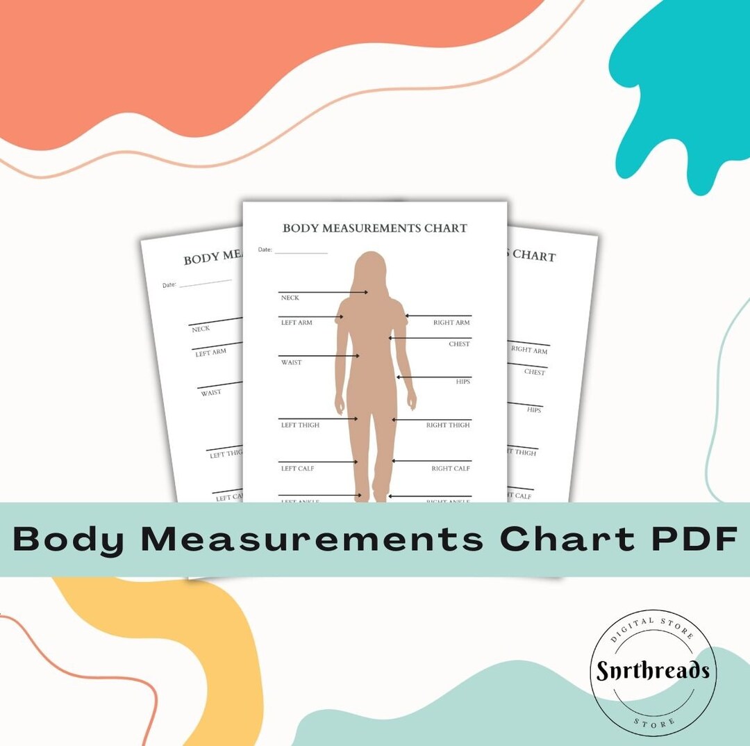 Body Measurements Chart Pdf, Track Your Progress Precision, Digital ...