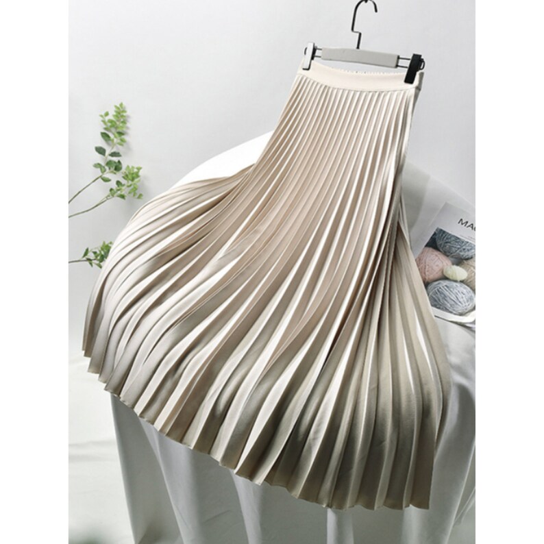 Women Pleated Long Skirt, Women Pleated Skirt, 80s 90s Women A Line ...