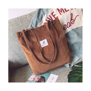 Casual Corduroy Tote Bag Shopping Bag Eco Friendly - Etsy UK