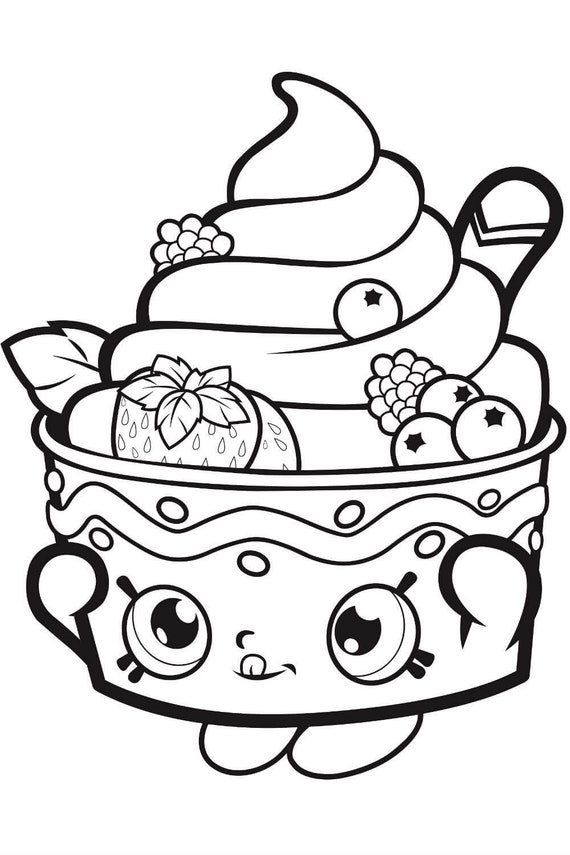 Shopkins Coloring Pages Wishes Nighttime