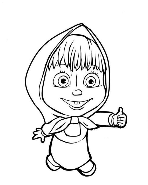 Masha and Bear 103 Pages to colour - Etsy España Masha and Bear 103 Pages to colour - Etsy España