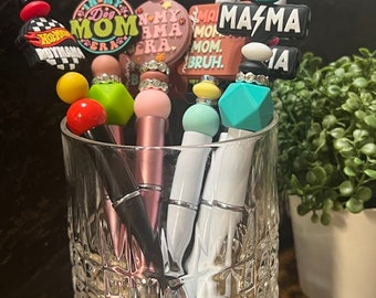 Mom Themed Custom Made Beaded Pens