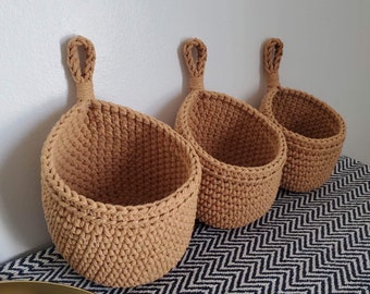 Handwoven Hanging Basket for Organizing Small Fruits, Veggies, and Nuts.