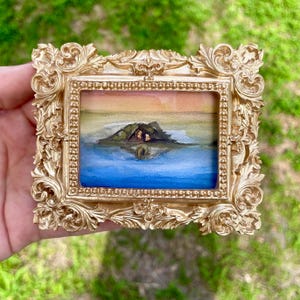 Alligator print - miniature framed - American Gator - reptile lover - crocodile - Everglades- Florida wetland- Louisiana art