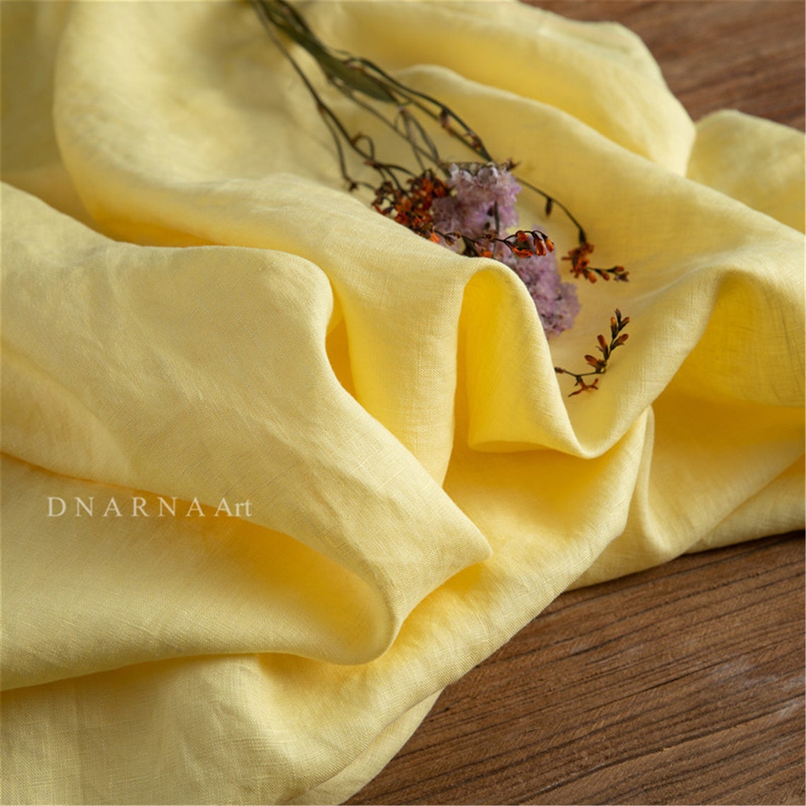 Light Yellow Linen Fabric Yellow Linen for Curtain Soft Etsy UK