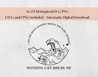 ACOTAR Nesta Archeron Quote SVG PNG: Wave Design (digitale download)