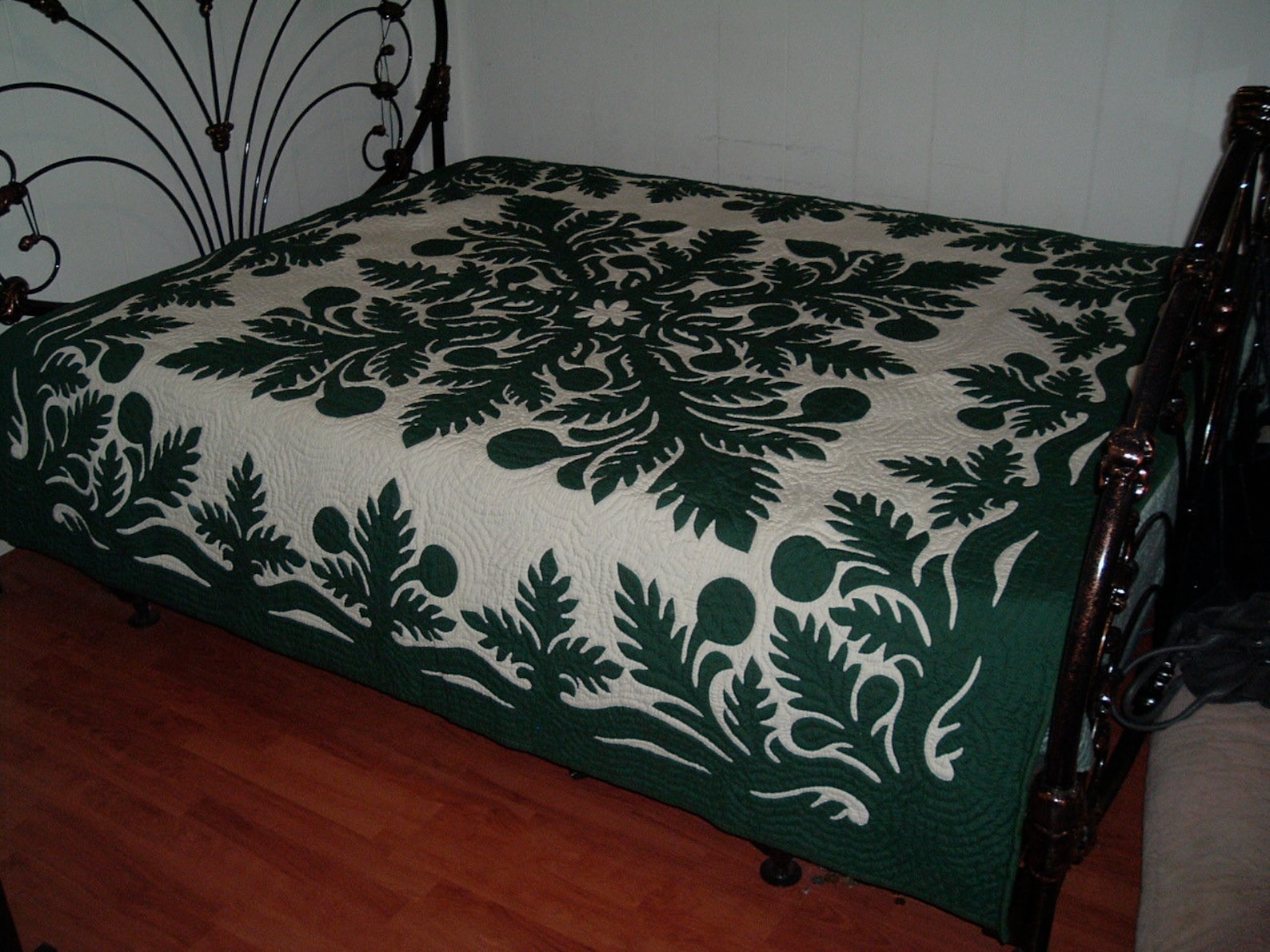 Hawaiian Quilt Bedspread King Size 110x105 W/2 Pillow Shams Etsy