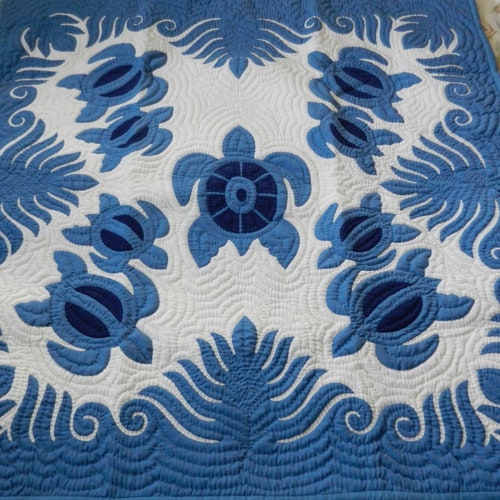 Hawaiian Quilts Wall Hanging Baby Crib Blanket Hand Quilted Etsy