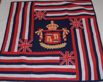 Hawaiian Quilts, Wall Hanging, Baby Crib Blanket, Hand Quilted and Hand Appliqued 42&quot;x42&quot;