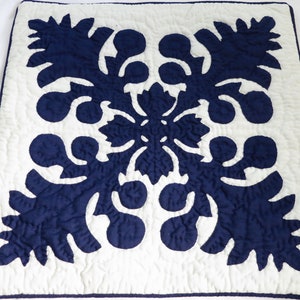 1 funda de cojín de almohada de edredón hawaiano 18x18 acolchado a mano/aplicado a mano